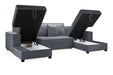 Magnolia Sofa Bed Grey Universal Corner – Sofa Bed & Storage - Luminex FurnitureSofasmilan_grey_u_shape