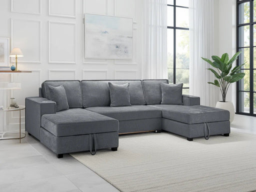Magnolia Sofa Bed Grey Universal Corner – Sofa Bed & Storage - Luminex FurnitureSofasmilan_grey_u_shape