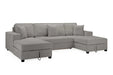 Magnolia Sofa Bed Grey Universal Corner – Sofa Bed & Storage - Luminex FurnitureSofasmilan_grey_u_shape