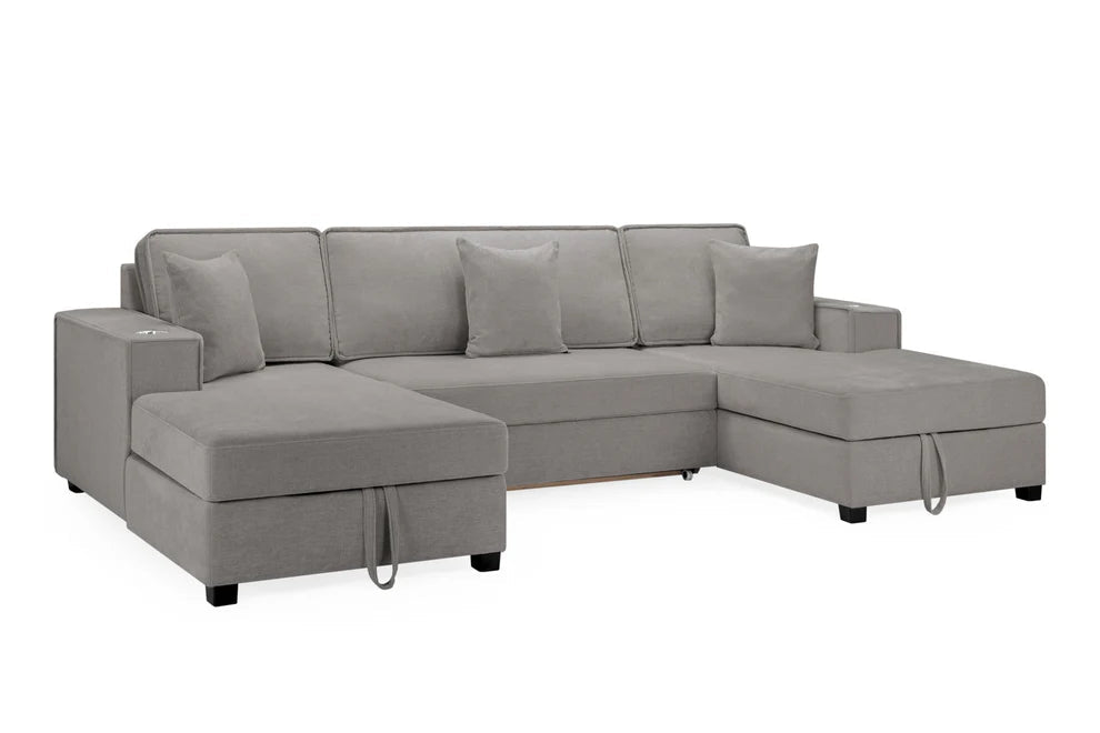 Magnolia Sofa Bed Grey Universal Corner – Sofa Bed & Storage - Luminex FurnitureSofasmilan_grey_u_shape