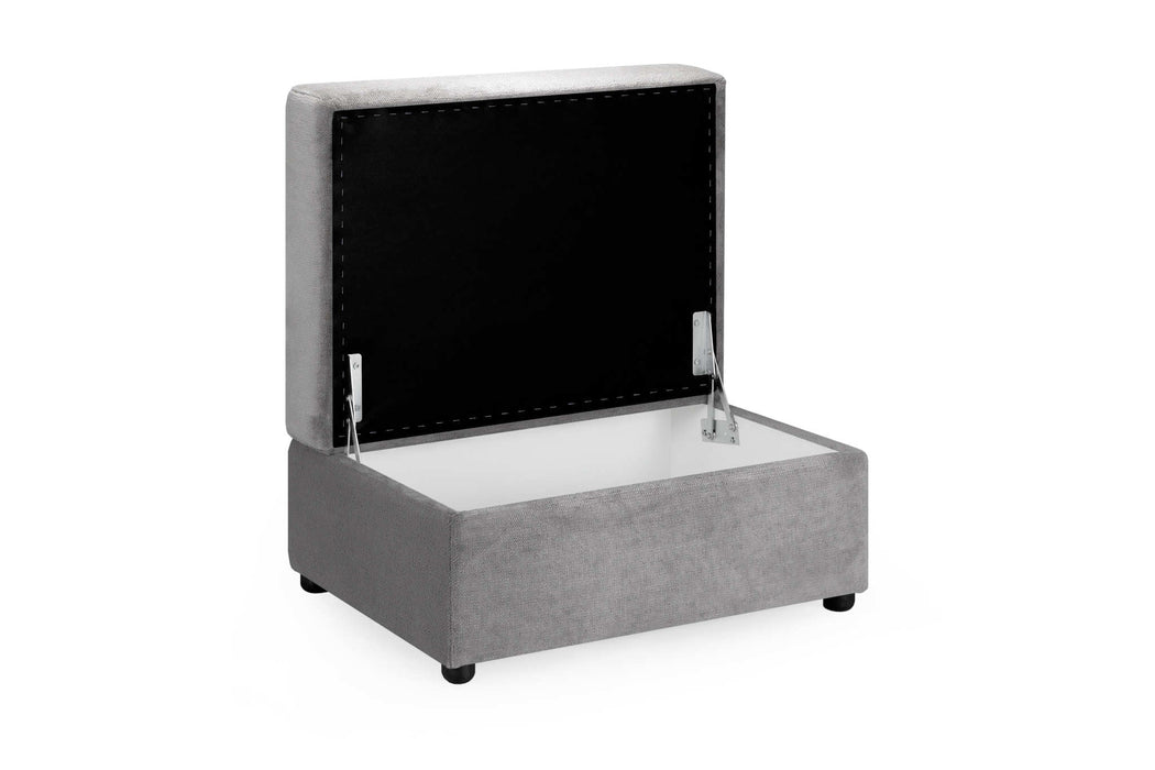 Malvern Grey Footstool – Chenille - Luminex FurnitureFootstoolmirabel_grey_footstool