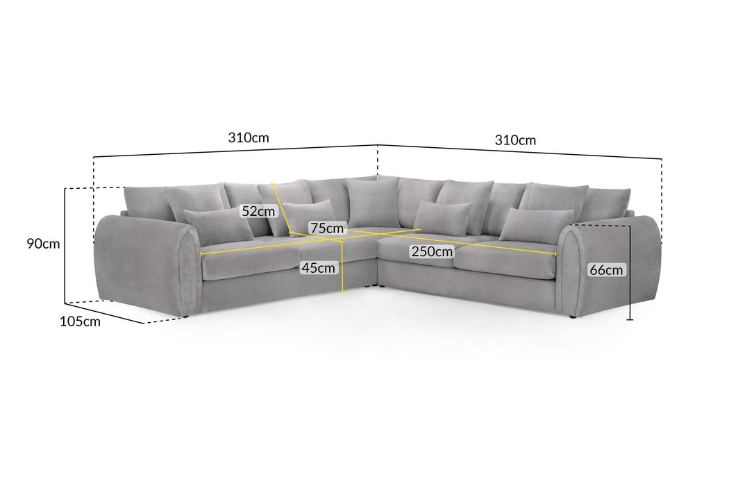 Malvern Grey Large Corner Sofa – Luxury Chenille Seating - Luminex FurnitureSofasmirabel_grey_2c2