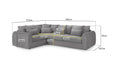 Malvern Grey Left Hand Corner Sofa – 4 Seater Chenille - Luminex FurnitureSofasmirabel_sofa_grey_left_hand_corner