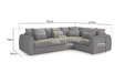 Malvern Grey Right Hand Corner Sofa – 4 Seater Chenille - Luminex FurnitureSofasmirabel_sofa_grey_right_hand_corner