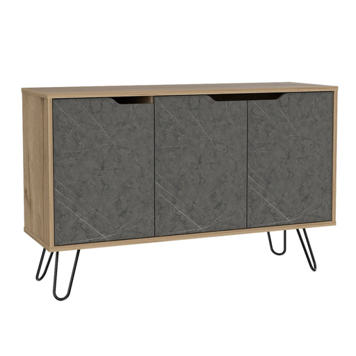 Manhattan Medium Sideboard With 3 Doors - Bleached Pine - LuminexFurnitureSideboardMN916