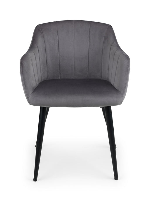 Margot Grey Velvet Dining Chairs – Set of 2 - Luminex FurnitureChairsHOB002