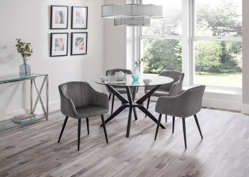 Margot Grey Velvet Dining Chairs – Set of 2 - Luminex FurnitureChairsHOB002