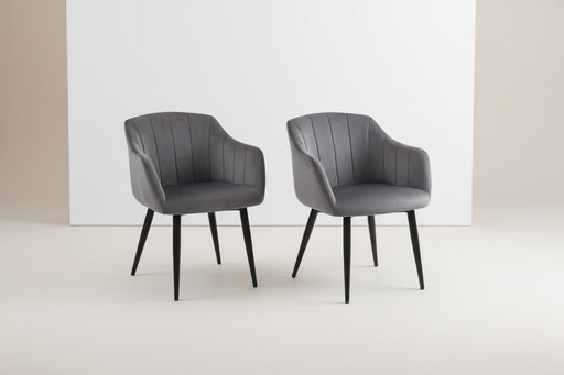 Margot Grey Velvet Dining Chairs – Set of 2 - Luminex FurnitureChairsHOB002