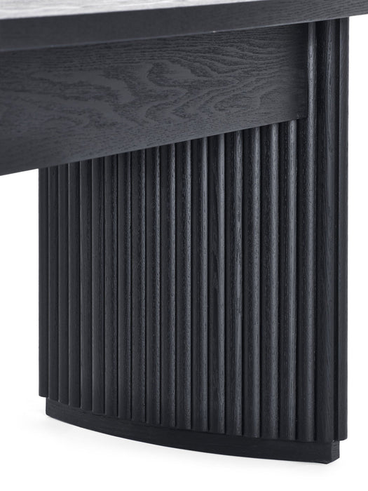Marigold Fluted Compact Coffee Table - Black - Luminex FurnitureCoffee TableLOU007