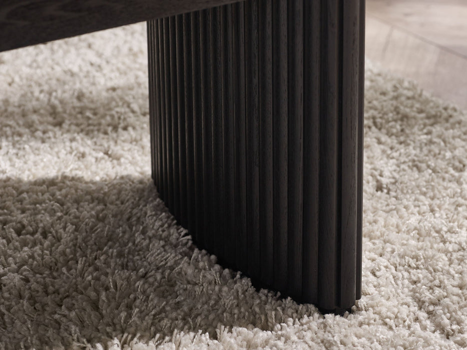 Marigold Fluted Compact Coffee Table - Black - Luminex FurnitureCoffee TableLOU007