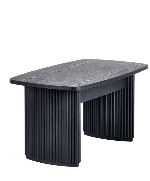 Marigold Fluted Compact Coffee Table - Black - Luminex FurnitureCoffee TableLOU007