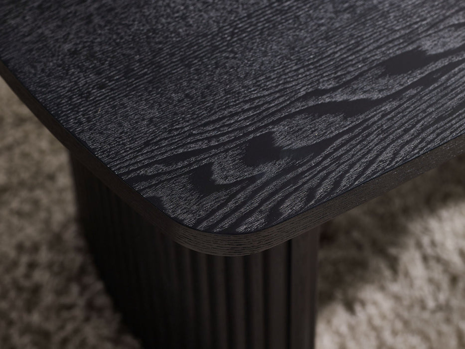 Marigold Fluted Compact Coffee Table - Black - Luminex FurnitureCoffee TableLOU007