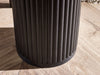 Marigold Fluted Drinks Table - Matt Black - Luminex FurnitureLamp TableLOU008