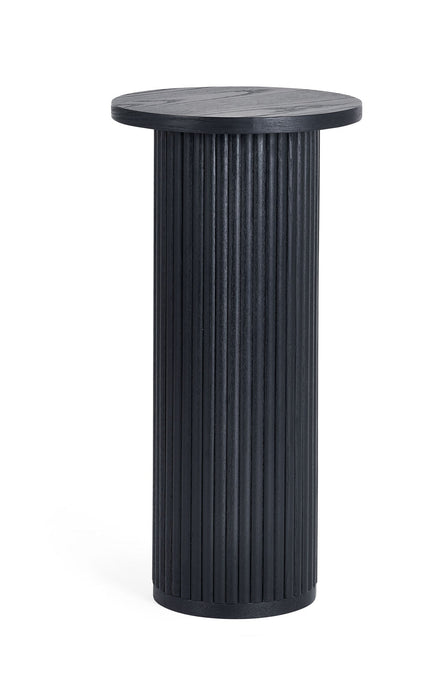Marigold Fluted Drinks Table - Matt Black - Luminex FurnitureLamp TableLOU008