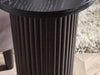 Marigold Fluted Drinks Table - Matt Black - Luminex FurnitureLamp TableLOU008