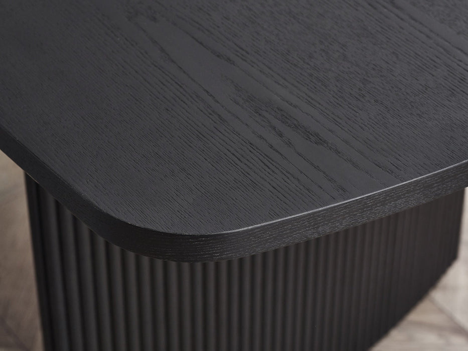 Marigold Fluted Extending Dining Table - Black - Luminex FurnitureDining TableLOU004