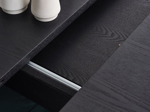 Marigold Fluted Extending Dining Table - Black - Luminex FurnitureDining TableLOU004
