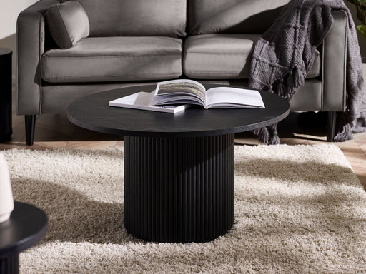Marigold Fluted Round Coffee Table - Black - Luminex FurnitureCoffee TableLOU006