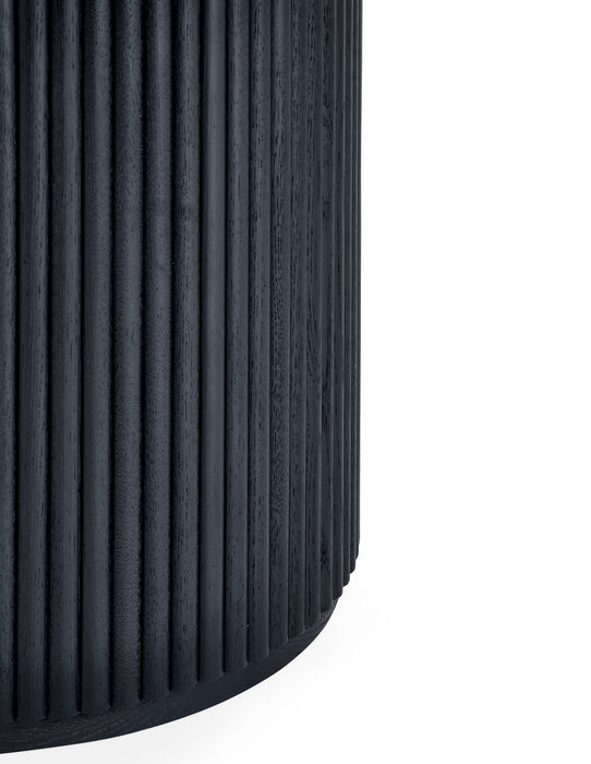Marigold Fluted Round Coffee Table - Black - Luminex FurnitureCoffee TableLOU006