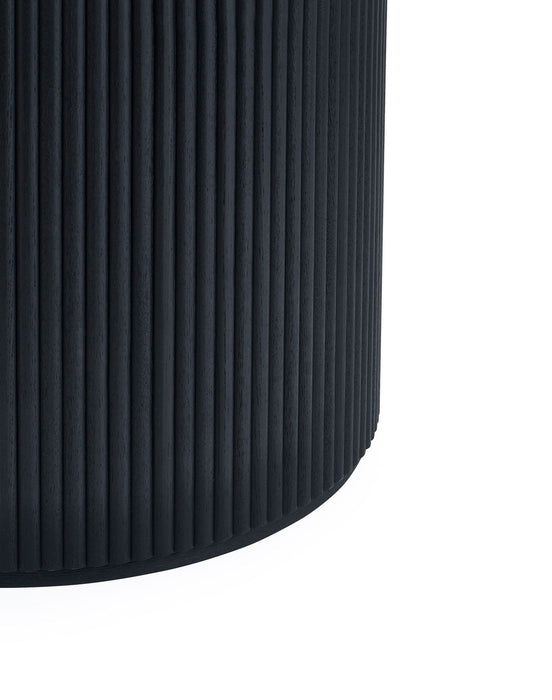 Marigold Fluted Round Dining Table - Black - Luminex FurnitureDining TableLOU005