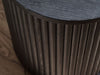 Marigold Fluted Side Table With Door - Black - Luminex FurnitureLamp TableLOU009