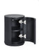 Marigold Fluted Side Table With Door - Black - Luminex FurnitureLamp TableLOU009