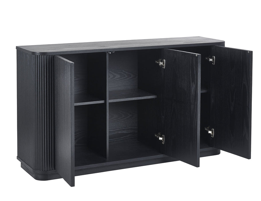 Marigold Fluted Sideboard - Black - Luminex FurnitureSideboardLOU011
