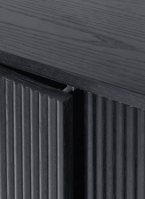 Marigold Fluted Sideboard - Black - Luminex FurnitureSideboardLOU011