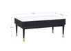 Marigold Fluted Stone Top Coffee Table – Black with Storage - Luminex FurnitureCoffee TableLOU003