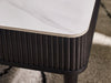 Marigold Fluted Stone Top Coffee Table – Black with Storage - Luminex FurnitureCoffee TableLOU003