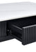Marigold Fluted Stone Top Coffee Table – Black with Storage - Luminex FurnitureCoffee TableLOU003
