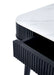 Marigold Fluted Stone Top Dining Table With Drawers - Black - Luminex FurnitureDining TableLOU001