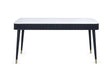 Marigold Fluted Stone Top Dining Table With Drawers - Black - Luminex FurnitureDining TableLOU001