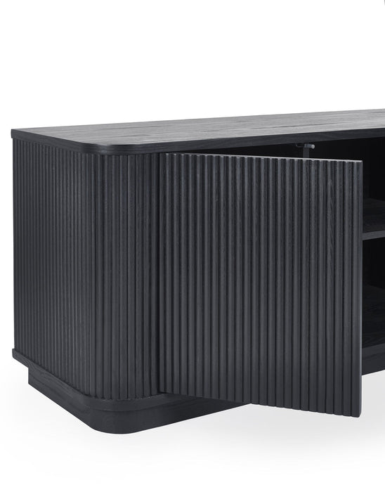 Marigold Fluted TV Unit - Black - Luminex FurnitureTV UnitLOU010