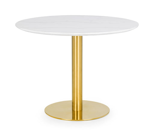 Marissa Round Dining Table – Marble & Gold Pedestal - Luminex FurnitureDining TablePAL201