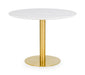 Marissa Round Dining Table – Marble & Gold Pedestal - Luminex FurnitureDining TablePAL201