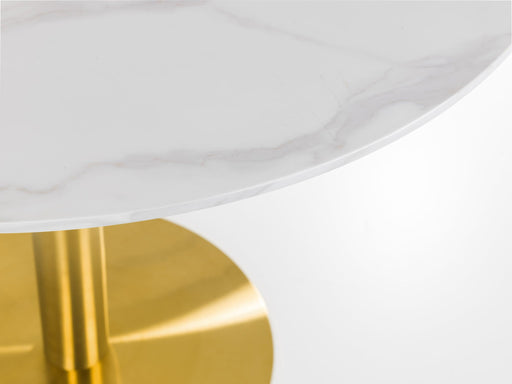 Marissa Round Dining Table – Marble & Gold Pedestal - Luminex FurnitureDining TablePAL201