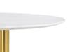 Marissa Round Dining Table – Marble & Gold Pedestal - Luminex FurnitureDining TablePAL201