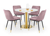 Marissa Round Dining Table – Marble & Gold Pedestal - Luminex FurnitureDining TablePAL201