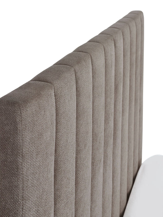 Marlow Grey Chenille Panel Bed - Luminex FurnitureFabric BedsELO001
