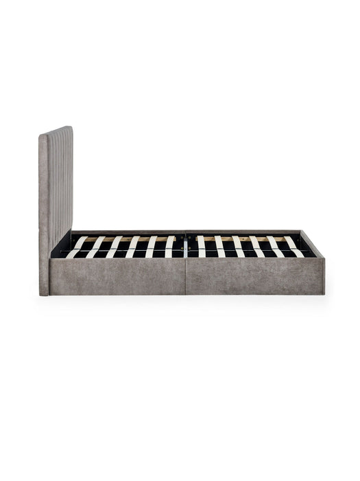 Marlow Grey Chenille Panel Bed - Luminex FurnitureFabric BedsELO001