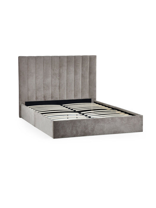 Marlow Grey Chenille Panel Bed - Luminex FurnitureFabric BedsELO001