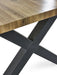 Marlowe Coffee Table – Oak Effect Top & Black Cross Legs - Luminex FurnitureCoffee TableHAR002