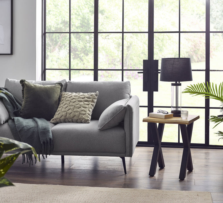 Marlowe Lamp Table - Oak Effect & Black Legs - Luminex FurnitureLamp TableHAR001