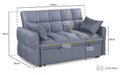 Marquis Grey 2 Seater Sofa Bed – Compact & Stylish - Luminex FurnitureSofasmason_2str_grey