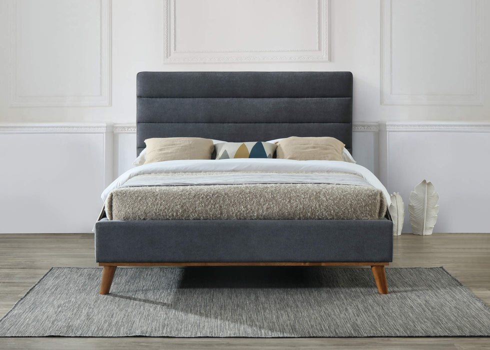 Mayfair Dark Grey Fabric Bed - Luminex FurnitureBedMAY46DGREY