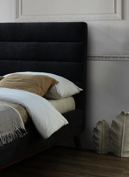 Mayfair Dark Grey Fabric Bed - Luminex FurnitureBedMAY46DGREY