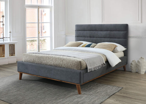 Mayfair Dark Grey Fabric Bed - Luminex FurnitureBedMAY46DGREY