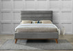 Mayfair Light Grey Fabric Bed Frame - Luminex FurnitureBedMAY46LGREY