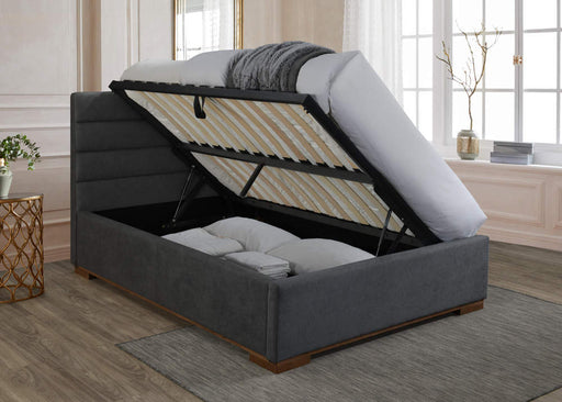 Mayfair Ottoman Bed Dark Grey Fabric - Luminex FurnitureBedMAY46DGOTT
